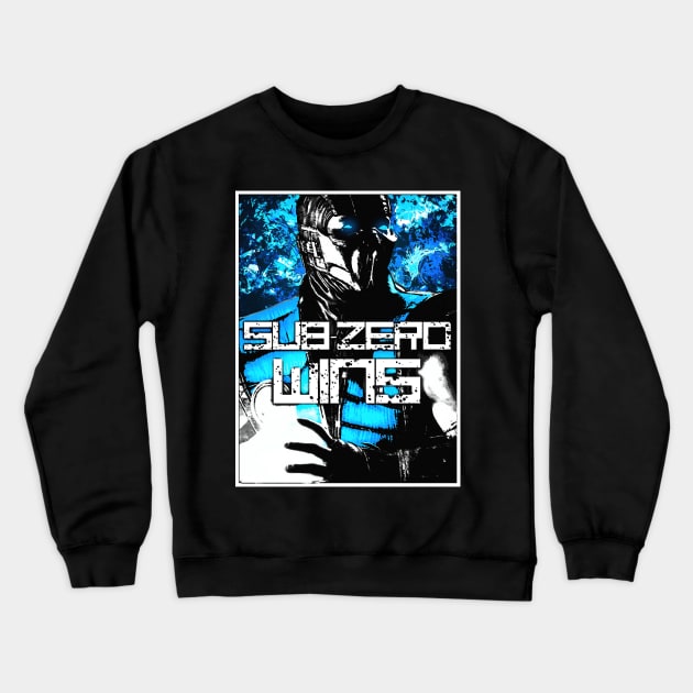 sub-zero wins flawless victory fatality Crewneck Sweatshirt by syanart